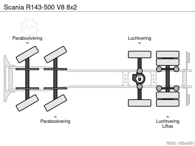 Autószállító Scania R143-500 V8 8x2