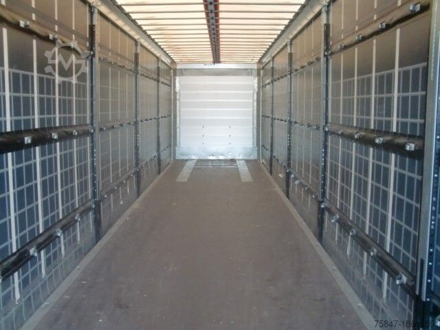 Pótkocsi platóval és ponyvával Schmitz Cargobull SCS 24/L - 15.00 Lenkachse Powercurtain