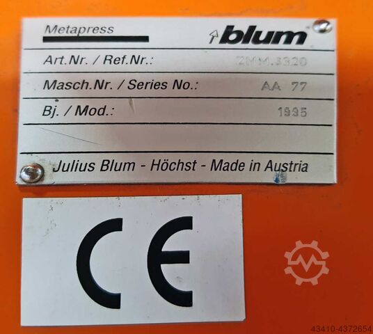 Lade pers Blum Austria Blum Metapress ZMM 3320