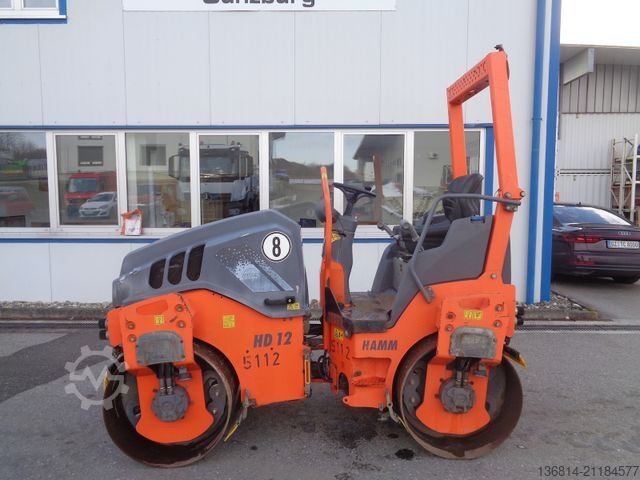 Μονότυμπανο οδοστρωτήρας HAMM HD 12 VV Kubota Diesel 2500 kg