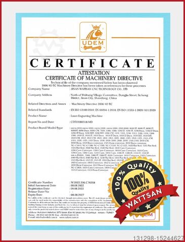 CNC CO2 lasersnij/graveermachine Wattsan 1290 Duos LT