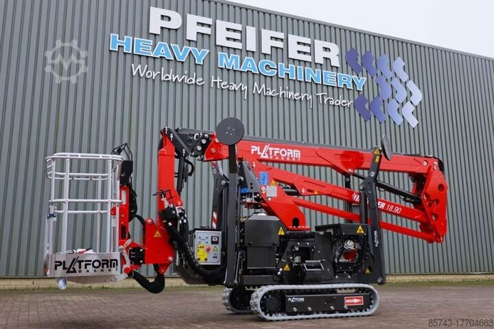 Scharnierende telescopische hoogwerker PLATFORM BAS Spider 18.90 PRO CE Declaration, Vali