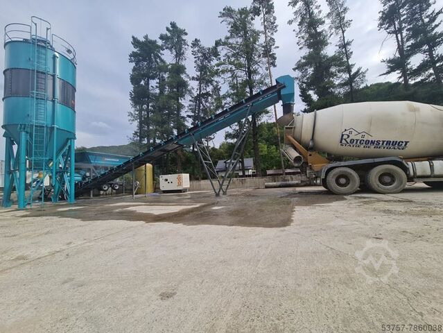 Constmach Mobile Concrete Mixing Plant 30 M3 small mobile concrete mixing plant