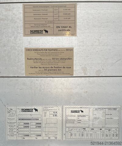 ανοιχτό ημιρυμουλκούμενο με μουσαμά Schmitz Cargobull SCS 24/L-13.62  Curtainsider Edscha