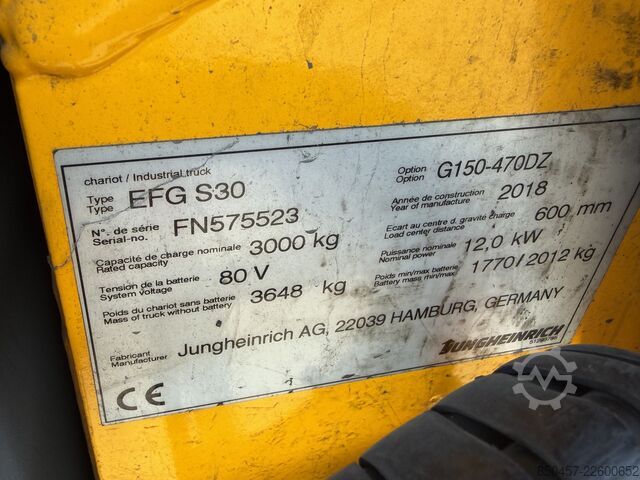 Electric – 4 roți Jungheinrich EFG S30 4.7m/ 4v/ 5379h