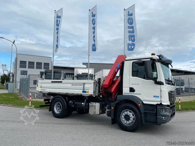 Macara montată pe camion MAN TGM 18.320 /4x2/BL/Meiller/Kipper/Kran/Funk/ Neu