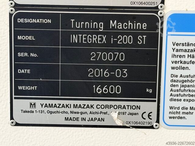 CNC-draai- en freescentrum Mazak Integrex i-200ST x 1500U