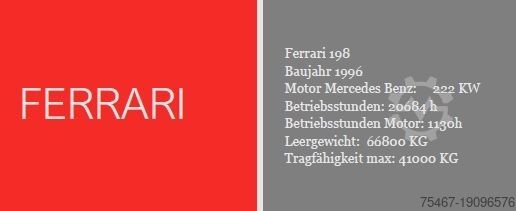 Containerstapler Ferrari 198