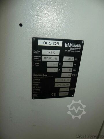 Mikron - 3-assige universele freesmachine Mikron UM600