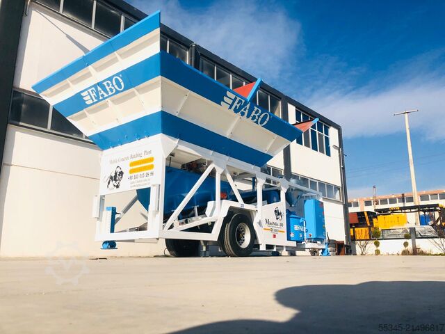 Mobiele betoncentrale FABO Mobile Concrete Batching Plant 30 m3/h Mobile Concrete Batching Plant