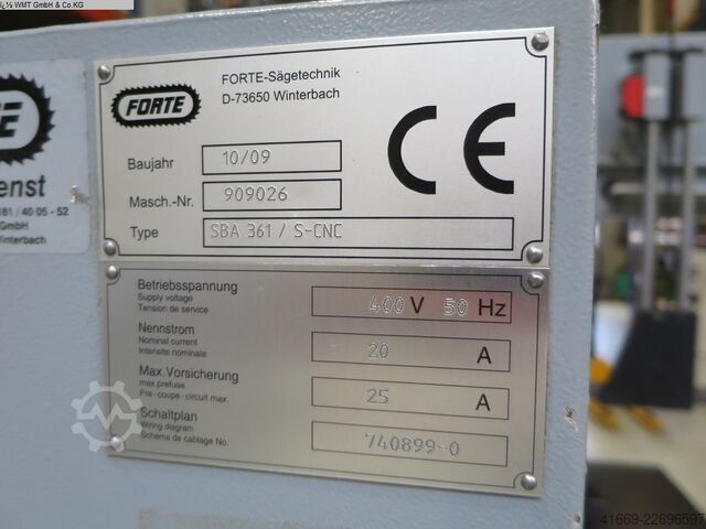 Automatische lintzaag - horizontaal FORTE - VOLLAUTOMAT SBA 361 / S-CNC