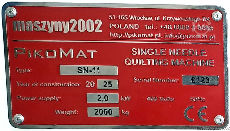 PikoMat Quiltmachine - Enkelnaald PIKOMAT SN-11