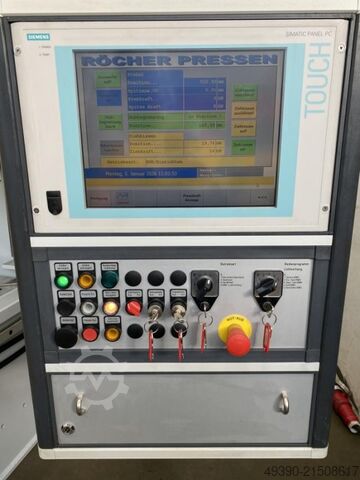 Enkelkoloms hydraulische pers met trektafel, hydraulische trekpers, dieptrekpers, C-frame uitvoering RÖCHER REP 100.01 SZ