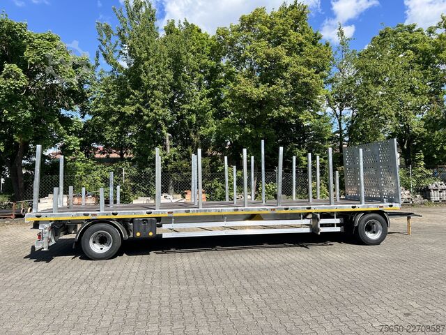 Rimorchio aperto Möslein T 2 Plato 7,60 m  2 Achs Jumbo- Plato- Anhänger Mega