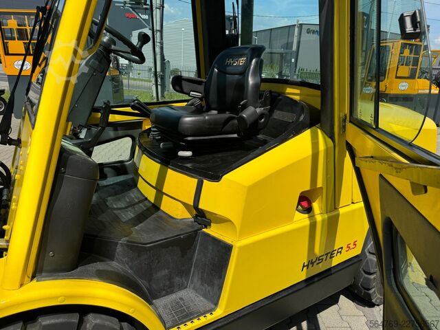 Gaffeltruck Hyster H 5.5 XM // Full cabin // Only 6135 hour