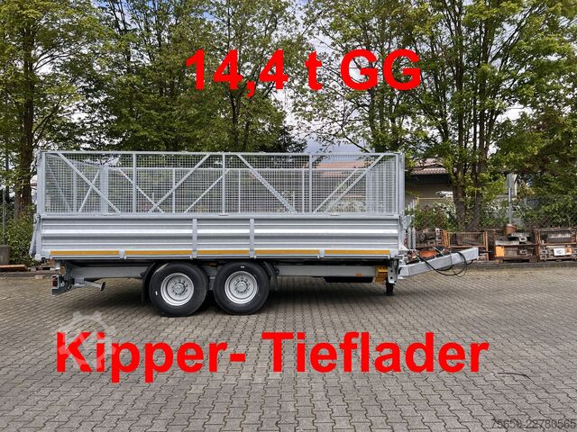 Rimorchio ribaltabile Möslein TTD 14  5,70 m  14 t Tandem- Kipper Tieflader 5,70 m lang, Breite Reifen-- Neufahrzeug --
