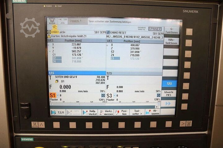 CNC svarv- och fräscenter SPINNER TD 42 Triplex