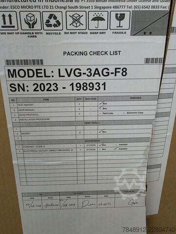Laminar Flow Kast ESCO Airstream Gen 3 LVG-3AG-F8