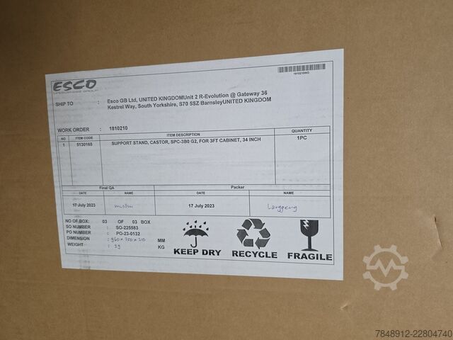 Laminar Flow Kast ESCO Airstream Gen 3 LVG-3AG-F8