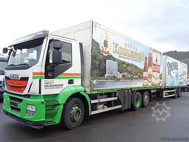LKW mit Getränkeaufbau IVECO 260 S 42*kpl. Zug*2x LBW*Lift/Lenk*Ret.*38 Pal.
