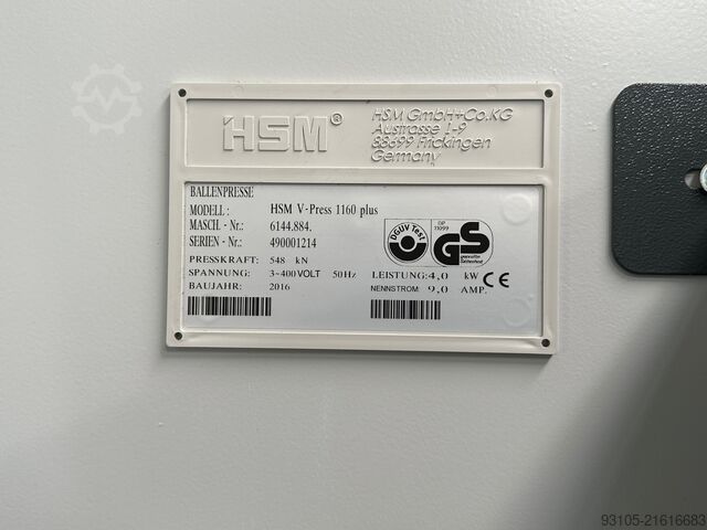 Verticale balenpersen HSM V-Press 1160 HSM V-Press 1160 Plus