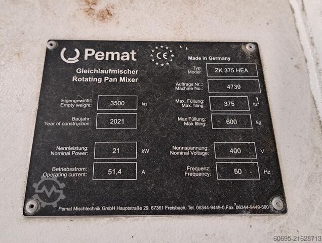 Stationaire betoncentrale PEMAT ZK 375 HEA