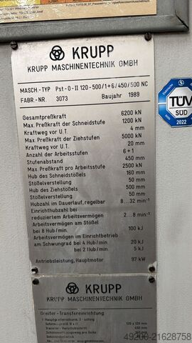 Presă de transfer Krupp PST-0-II 120-500/1+6/450/500 NC