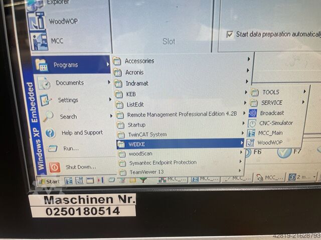 Throughfeed machining center Weeke BHX 500