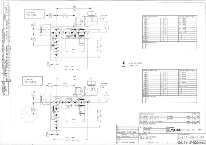 Throughfeed machining center Weeke BHX 500