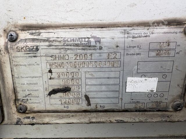 Walizka Schmitz SKO 24 3-Axle Box / SAF Axles / Discbrakes / Li...