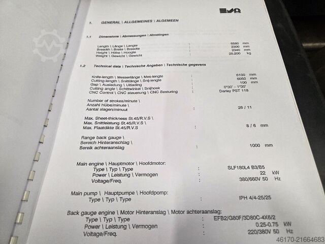 Hidraulikus guillotine olló DARLEY VS 6008