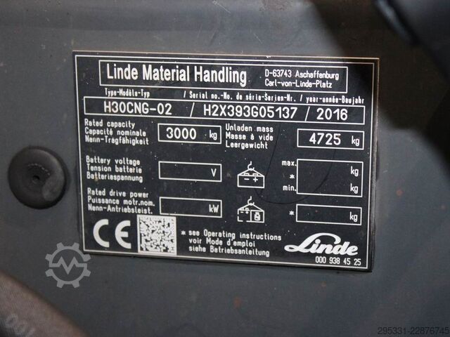 Περονοφόρα ανυψωτικά LPG Linde H 30 CNG-02  393