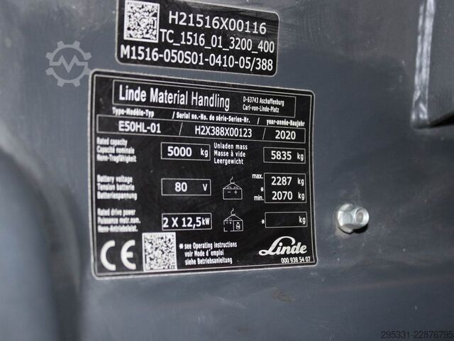 Elektrische vorkheftruck met 4 wielen Linde E 50 HL-01  388