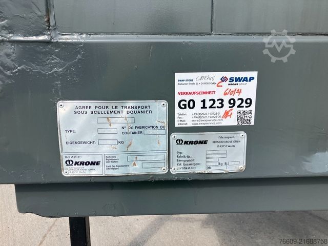 Wissellaadbak oplegger KRONE Wechselbrücke Koffer