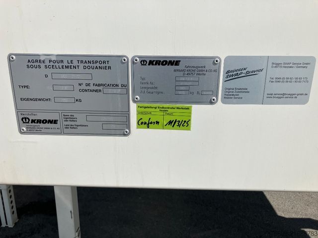 Swap body trailer KRONE Wechselbrücke Koffer
