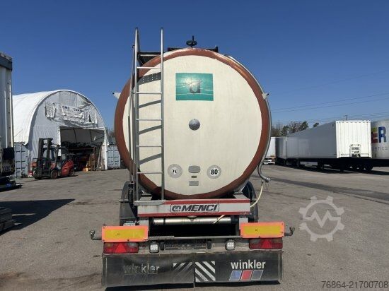 Semirremolque cisterna MENCI LEBENSMITTELTANK ISOLIERT, 3 KAMMERN, 34000L LIFTACHSE,   BPW-ACHSEN