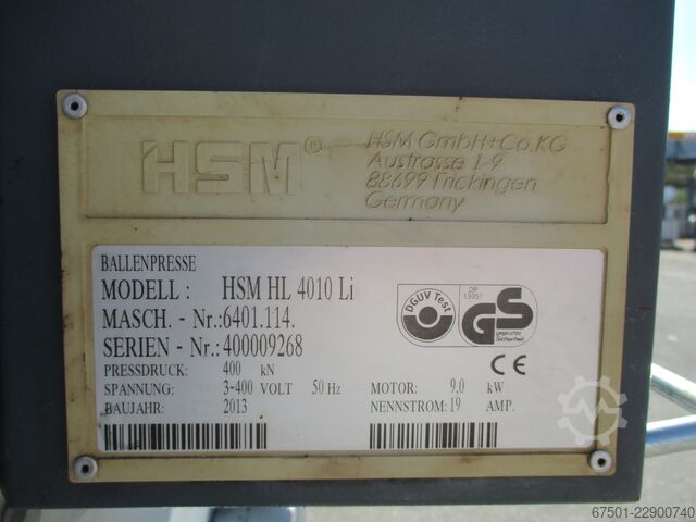  HSMPapierpresse Abfallpresse HL 4010 Li  (3548)