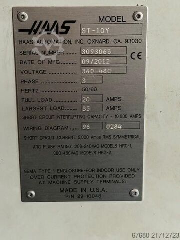 CNC turning and milling center Haas ST-10Y