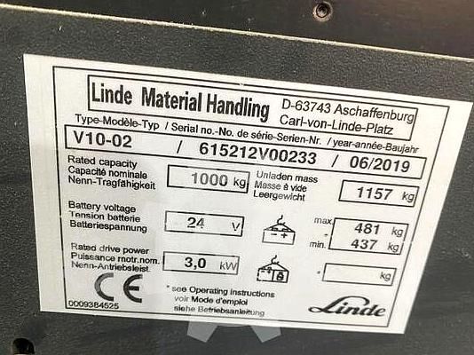Maskin för orderplockning Linde V10-02