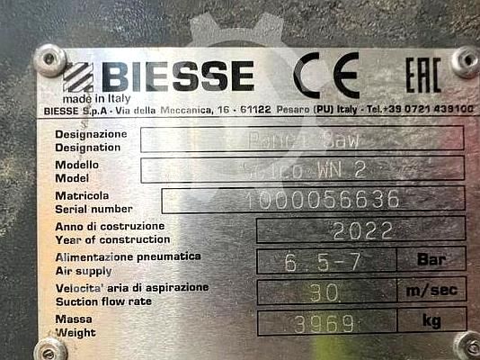 Scie à panneau Biesse Selco WN2