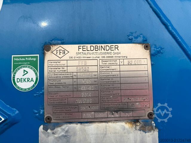 Silo oplegger FELDBINDER Silo Auflieger 56.000 Liter ADR