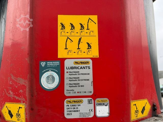 Vrachtauto met open laadbak SCANIA R500 6x4 Pritsche mit Kran Palfinger PK53002 SH