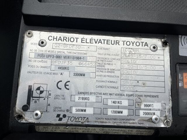 Diesel vorkheftruck Toyota 8FDF30