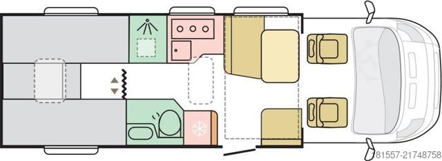 Camping-car semi-intégré ADRIA Matrix Axess 670 SL Luftfederung hinten / Markis