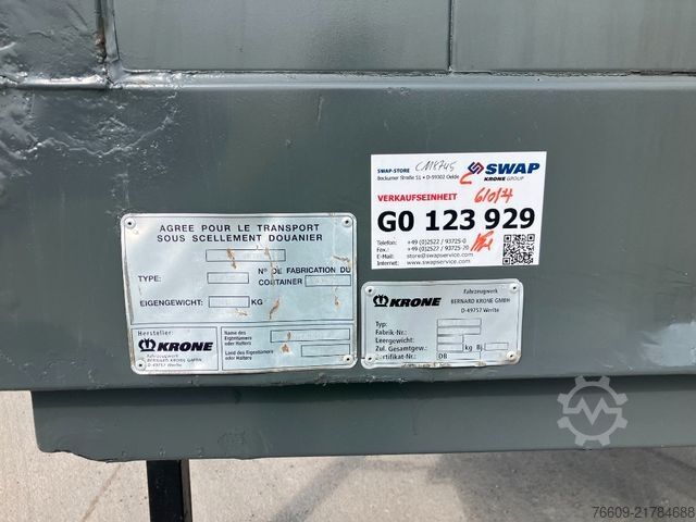 Växelflakssläp KRONE Wechselbrücke Koffer