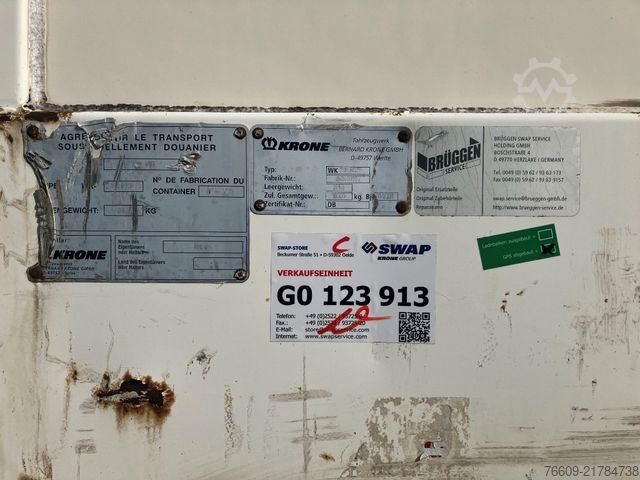 Växelflakssläp KRONE Wechselbrücke Koffer