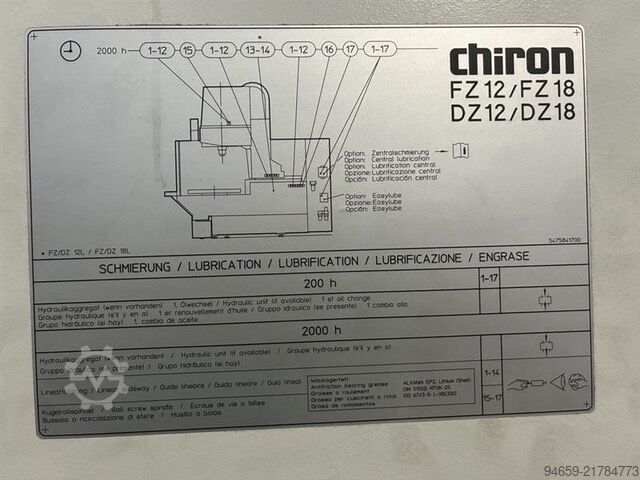 Vertikales Bearbeitungszentrum CHIRON FZ 12 W