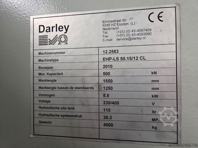 Abkant presa DARLEY EHP LS 50 15 12 CL