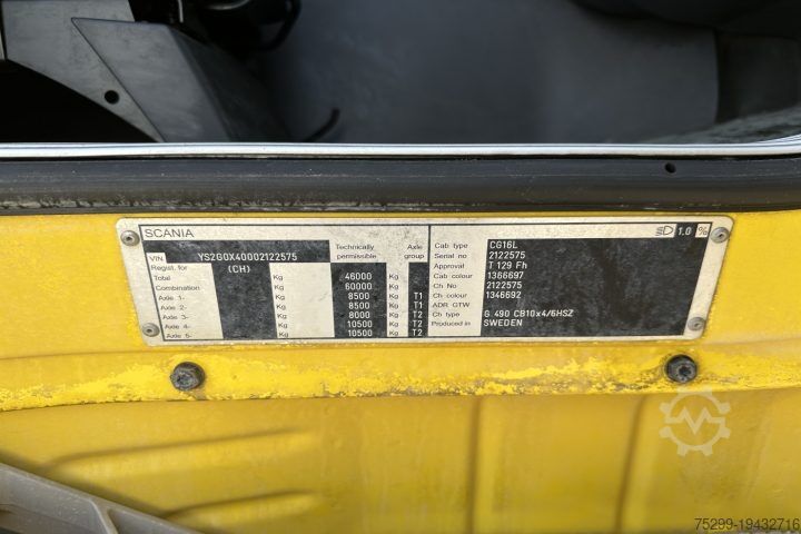 Damperli kamyon Scania G490 10x4 Thermoisoliert 17.5m³ / Swiss-Vehicle