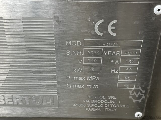 Omogenizator BERTOLI 10.000 L/h 200 bari Bertoli H3075